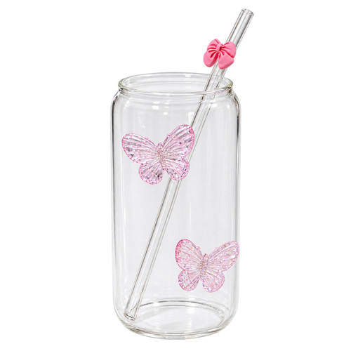 لیوان مدل Butterfly به همراه نی