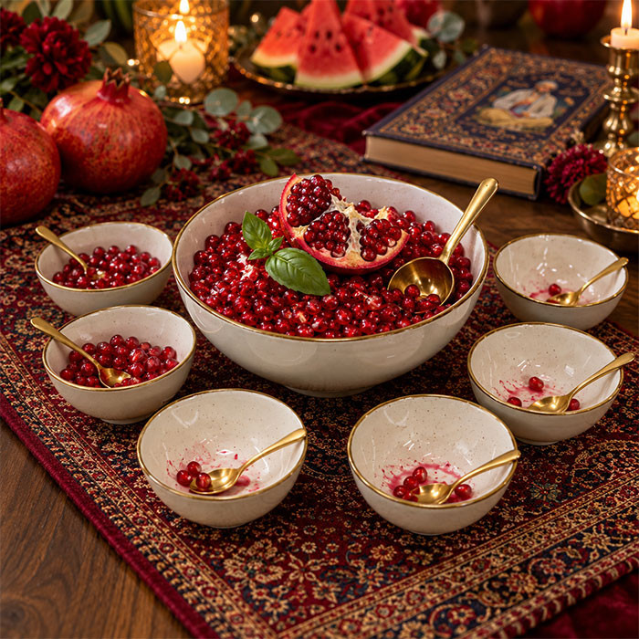 سرویس انارخوری دنی هوم مدل روستیک R4 مجموعه 7 عددی